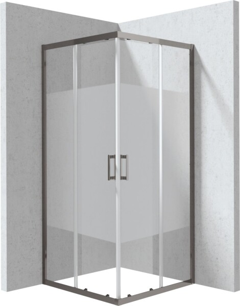 DEANTE - Funkia Evo čtvercový sprchový kout, 80x80 cm – vzor pruh KYC_DE88P