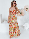 FLOWMISS Maxi šaty EY2629 bílo-žluto-červené - FashionStreet M/L