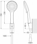 MEXEN/S - Saber R74 vanová baterie se sprchovou soupravou, chrom 7213R74-00