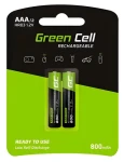 Green Cell Nabíjecí baterie AAA HR03 / Baterie / NiMH / 1,2V / 800mAh / 2 ks (GR08)