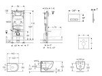 GEBERIT - Duofix Set předstěnové instalace, kompaktního klozetu Oudee Vortex a sedátka softclose, tlačítko Sigma50, chrom/alpská bílá SANI11CA3166B