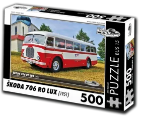 RETRO-AUTA Puzzle BUS č.15 Škoda 706 RO LUX (1951)
