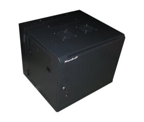 XtendLan 19" dvoudílný nástěnný rozvaděč 9U 600x550, nosnost 60 kg, plné dveře, svařovaný,černý EDF_10102679