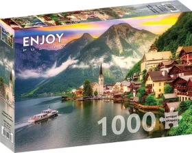 ENJOY Puzzle Hallstatt při západu slunce, Rakousko