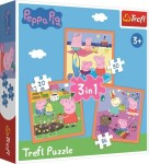 TREFL Puzzle 3v1 Peppa Úžasné nápady