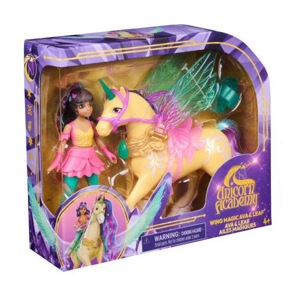 Unicorn academy kouzelná křídla leaf & ava 11cm - Spin Master