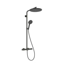 HANSGROHE - Raindance Alive S Puro Sprchový set s termostatem, 21x34 cm, 3 proudy, EcoSmart, kartáčovaný černý chrom 24593340