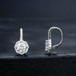 Stříbrné náušnice Sofia 1 ct MOISSANITE + CERTIFIKÁT, Stříbrná certifikát GRA, hadřík na čištění stříbra, dárková krabička