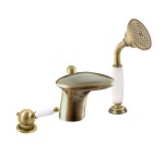 RAV Slezák - LABE - Vanová baterie 3-otvorová, Stará mosaz (Bronz), 3,8" L571.0SSM