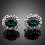 Náušnice se Swarovski krystaly Ysabelle, Zelená