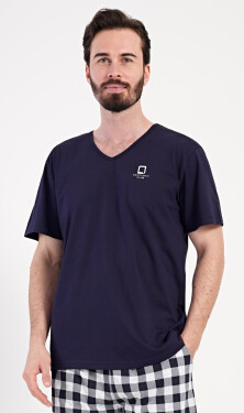 Pánské pyžamo šortky Alfréd tmavě modrá 1XL