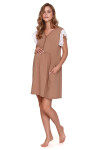 Dámská těhotenská košile 9903 brown - Doctornap hnědá S