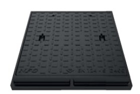 MIDAS Poklop B125 do 12,5t DN 600x600 hranatý, SMC,h=70 mm, uzam. s těsněním 760x760 mm p6409