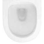 DEANTE Podomítkový rám, pro závěsné WC mísy + SLIM tlačítko chrom + WC REA Carlo Flat Mini Rimless + SEDÁTKO CST_WC01 051P CF1