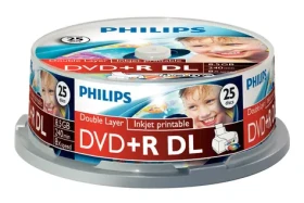 Philips DVD+R DL 8,5GB / Médium DVD / 8x / 25 ks / Spindl (DR8I8B25F/00)