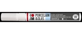 Marabu Popisovač na sklo/porcelán 1-2 mm - bílý