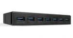 Lindy 7portový USB hub / USB hub / 7x USB-A 3.2 Gen 1 / 5 Gbit/s / kovové tělo / BC 1.2 (43228)
