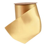 Det Gamle Apotek Široká saténová stuha Gold 5 m, zlatá barva, textil