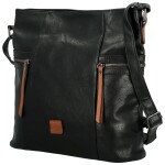 Trendy dámská koženková crossbody kabelka Nanya, černá