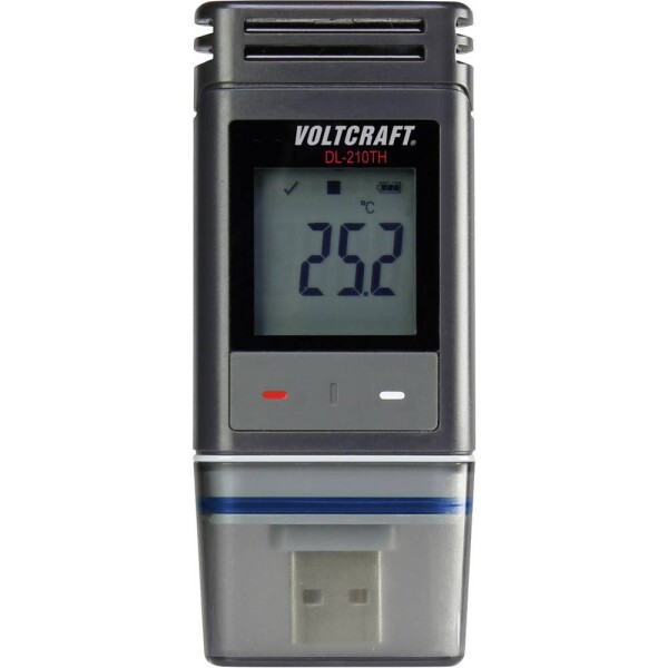 VOLTCRAFT DL-210TH teplotní datalogger, datalogger vzdušné vlhkosti Měrné veličiny teplota, vlhkost vzduchu -30 do +60 °C 0 do 100 % rF funkce PDF