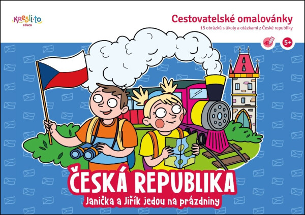 Česká republika - Janička a Jiřík jedou na prázdniny - Cestovatelské omalovánky - Navrátilová Pavla Filip