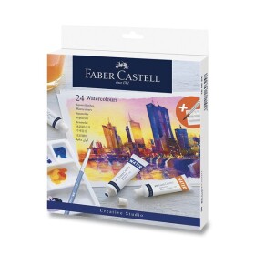 Faber-Castell Watercolours sada 24 akvarelových barev 9 ml, paleta