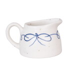 Strömshaga Kameninový džbánek na mléko Viola Bow Blue, bílá barva, keramika