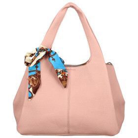 Módní dámská koženková kabelka do ruky Nerilly, růžová