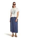 Dámské merino triko s krátkým rukávem ICEBREAKER Wmns 150 Tech Lite SS Crop Tee NZ Flora, Ecru Hthr velikost: L