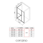 CERANO - Sprchové posuvné dveře Versaro L/P - 6 mm - černá matná, transparentní sklo - 110x195 - zasouvací CER-8050BD80331