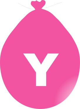 Balónek písmeno Y růžové balonky.cz Balónek písmeno Y růžové balonky.cz