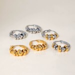 ELENYS Essence Hoops Dual – pozlacené náušnice 18K žluté zlato