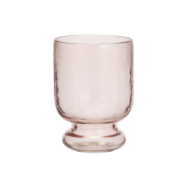 MADAM STOLTZ Sklenice Hammered Light Peach 200 ml, růžová barva, sklo