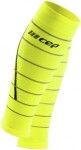 CEP pánské běžecké kompresní lýtkové návleky REFLECTIVE - yellow Velikost: V (45-50 cm obvod lýtka)