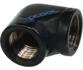 Alphacool HF černá / Adaptér / G1/4 vnitřní závit / úhel 90° (17042)