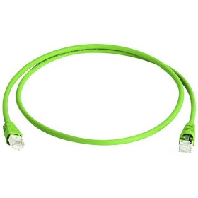 Telegärtner L00003A0056 RJ45 síťové kabely, propojovací kabely CAT 6A S/FTP 5.00 m zelená samozhášecí, s ochranou, párové stínění, dvoužilový stíněný, bez
