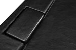 BESCO - Set čtvrtkruhový kout ZARYA BLACK + vanička AXIM STONE EFFECT - Barva rámu - Černá, Rozměr A - 90, Rozměr B - 90, Výplň - Čiré bezpečnostní sklo - 5 mm BCZBAXS90190