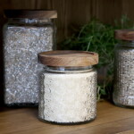 Chic Antique Skleněná dóza Flower Pattern 450 ml, čirá barva, sklo