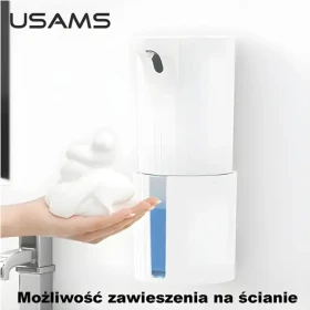 USAMS Bezdotykový dávkovač mýdla ZB172 bílá / Dávkovač mýdla / 300 ml / infračervený senzor / 4x AA baterie (ZB172XSJ01)