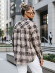 Dámská kostkovaná košile DY0485 béžovo-černá - FashionStreet UNI