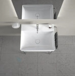 DURAVIT - DuraSquare Umyvadlo 600x470 mm, bez přepadu, s otvorem pro baterii, DuraCeram, bílá 2353600041