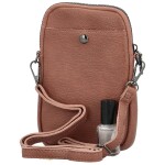 Trendy dámská koženková crossbody kapsa Asirys, starorůžová