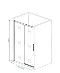 H K - Posuvné sprchové dveře NERO 116-120 cm SE-NEROB2120