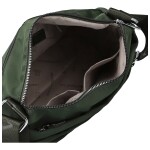 Trendy dámská nylonová crossbody kabelka Nomia, tmavě zelená