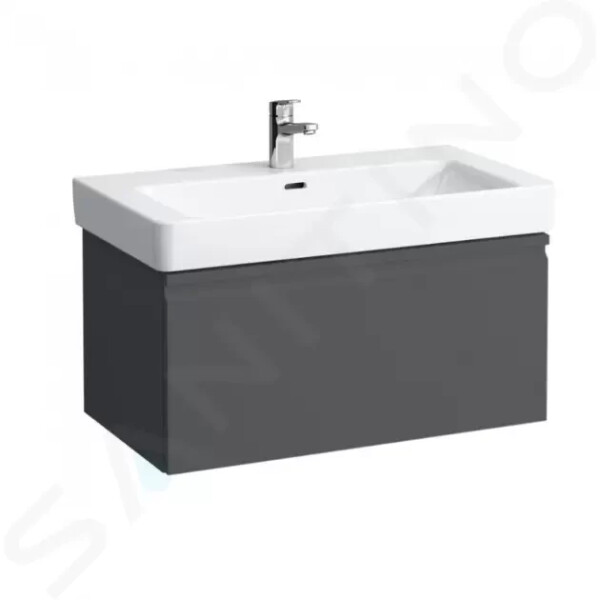 Laufen - Pro S Umyvadlová skříňka, 810x450x390 mm, 1 zásuvka, grafit mat H4835020964801