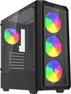 SAVIO Noctis Glass RGB černá / Skříň PC / Cube / ATX, micro ATX / tvrzené sklo / RGB podsvícení (Noctis Glass RGB)