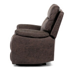 TV a relaxační křeslo s elektrickým ovládáním, potah hnědá látka v dekoru vintage, 1 motor 240V