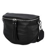 Módní dámská koženková ledvinka/crossbody Pola, černá