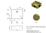 Nerezový dřez Reginox New York 50x40, R38765, Gold / zlatý R38765