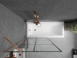 MEXEN/S - Next vanová zástěna FIX 90 x 150, černá vzor, měď kartáčovaná - 895-090-000-00-70-77 895-090-000-00-77-65